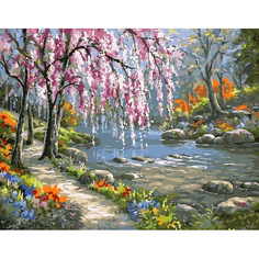 Картина по номерам на холсте 40*50 см Colibri "Озеро в лесу" (VA-1653)