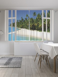 Шторы под лён «Окно с неба», серия Oxford DeLux, 290х180 см Joy Arty