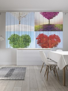 Шторы под лён «Сезонная любовь», серия Oxford DeLux, 290х180 см Joy Arty