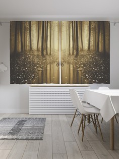 Шторы под лён «Лес после дождя», серия Oxford DeLux, 290х180 см Joy Arty