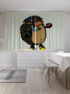 Шторы под лён «Колючий ныряльщик», серия Oxford DeLux, 290х180 см Joy Arty