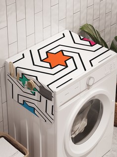 Органайзер "Узоры со звездами" на стиральную машину, 45x120 см Ambesonne