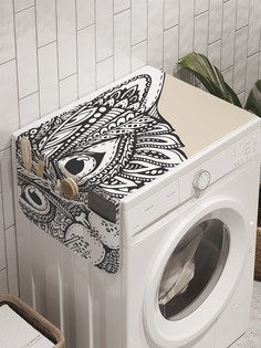 Органайзер "Завистливый кот" на стиральную машину, 45x120 см Ambesonne