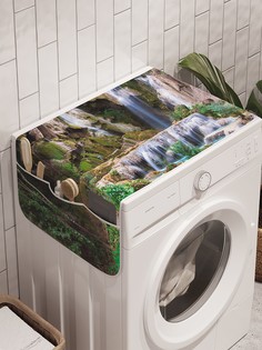 Органайзер "Водопадный шум" на стиральную машину, 45x120 см Ambesonne