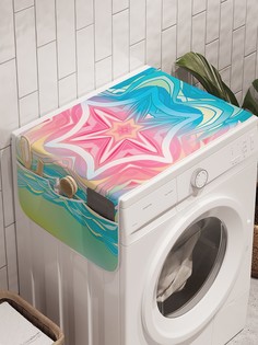 Органайзер "Звездная радуга" на стиральную машину, 45x120 см Ambesonne