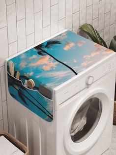 Органайзер "Пальмы на воздухе" на стиральную машину, 45x120 см Ambesonne