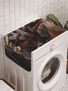 Органайзер "Сказочный воин" на стиральную машину, 45x120 см Ambesonne