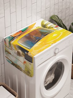 Органайзер "Отпускное авто" на стиральную машину, 45x120 см Ambesonne