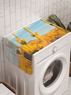 Органайзер "Солнечные кактусы" на стиральную машину, 45x120 см Ambesonne