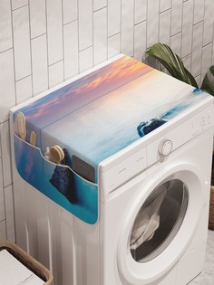 Органайзер "Береговой туман" на стиральную машину, 45x120 см Ambesonne