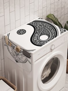 Органайзер "Расцветший Инь и ян" на стиральную машину, 45x120 см Ambesonne