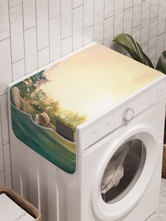 Органайзер "Волна накрывает" на стиральную машину, 45x120 см Ambesonne