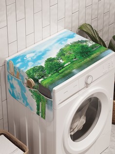 Органайзер "Водная площадка" на стиральную машину, 45x120 см Ambesonne