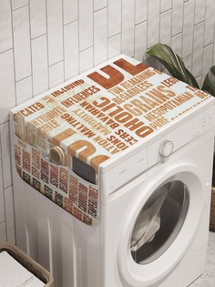 Органайзер "Слова и пиво" на стиральную машину, 45x120 см Ambesonne