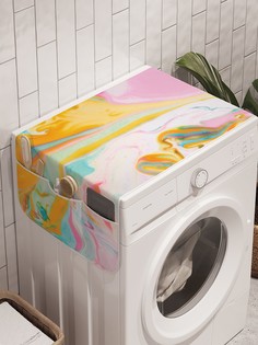 Органайзер "Красочные брызги" на стиральную машину, 45x120 см Ambesonne