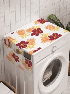 Органайзер "Ананасовые цветы" на стиральную машину, 45x120 см Ambesonne