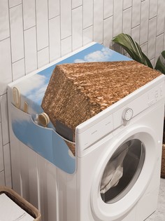 Органайзер "НЛО над пирамидой" на стиральную машину, 45x120 см Ambesonne