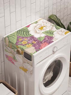 Органайзер "Цветочная картина" на стиральную машину, 45x120 см Ambesonne