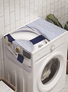 Органайзер "Добро пожаловать на борт" на стиральную машину, 45x120 см Ambesonne