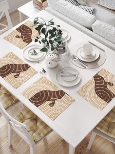 JoyArty Комплект салфеток для сервировки стола «Кенгуру в мозаике» (32х46 см, 4 шт.)