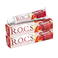 Зубная паста для школьников ROCS TEENS КОЛА и ЛИМОН, 74 гр (в наборе 2 штуки) R.O.C.S.