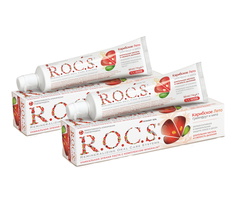 Зубная паста ROCS ГРЕЙПФРУТ и МЯТА карибское лето , 74 гр (в наборе 2 штуки) R.O.C.S.