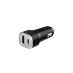 Автомобильное зарядное устройство Deppa USB-A + USB-C, 4.8A, черный