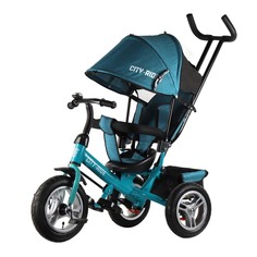 Трехколесный велосипед City-Ride колеса надувка 12/10 CR-B3-04TQ бирюзовый