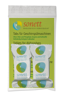 Таблетки для посудомоечных машин экологичные органические 2*20 г Sonett