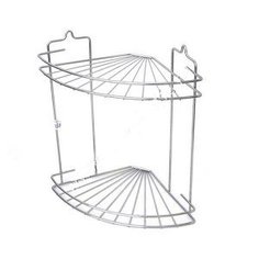 Юнитрейд Полка угловая 2-ярусная радиальная краш.хром зеркальн.вку-1.2.3