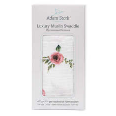 Пеленка для девочки муслиновая Adam Stork Watercolor Roses