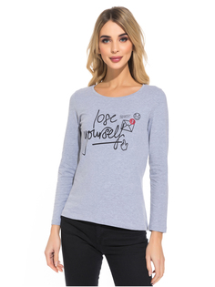 Лонгслив женский Dairos GD69300553 серый S