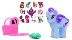 Игровой набор my little horse ITK100lBlue пони с аксессуарами, 7 предметов