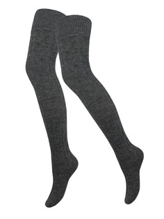 Гольфины женские Trasparenze Wigwag over-knee серые 1/2