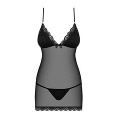 Облегающая сорочка Obsessive с непрозрачным лифом