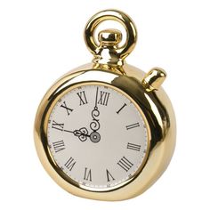 Декоративная копилка Часы золотые из керамики / 12х5,7х15,8 арт.76320 Феникс-Презент