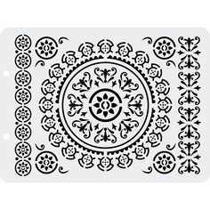 Трафарет пластиковый 12 5 х17см "Craft Premier" "Скатерть" Арт. V0028