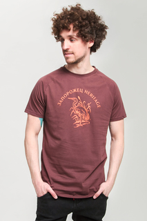 Футболка мужская Запорожец Heritage Heron коричневая XS
