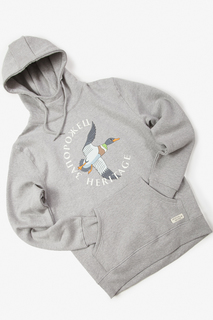 Худи мужское Запорожец Heritage Flying Duck серое M