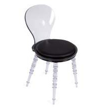 Стул Babel чёрный с прозрачными ножками Bradex Home