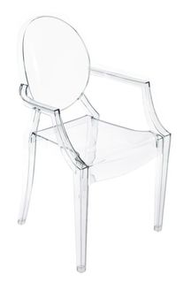 Стул Bradex Home Louis Ghost прозрачный серый /FR 0037