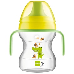 Поильник 190 мл с мягким носиком MAM Learn To Drink зеленый 6м+