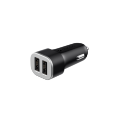 Автомобильное зарядное устройство Deppa 2 USB 2,4A, черный,