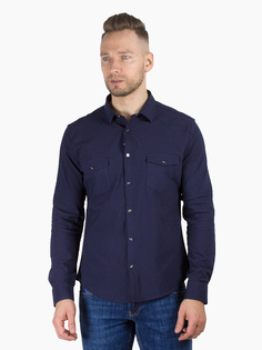 Рубашка мужская Dairos GD81100384 синяя XL