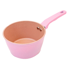 Ковш с антипигарным покрытием 14 см, розовый мрамор, MARMA MM-POT-16