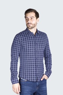 Рубашка мужская Dairos GD81100320 синяя 5XL