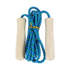 Скакалка детская Веселые старты ручки деревянные, 2.5 м