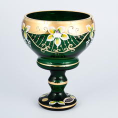 Конфетница зеленая Bohemia Star Crystal 16 см