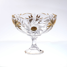 Конфетница на ножке Смальта Star Crystal 22см