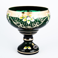 Конфетница Зеленая Bohemia Star Crystal 20 см